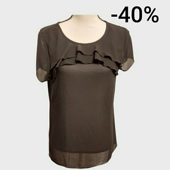 𝅺loft blouse black womens Size small - Picture 6 of 7